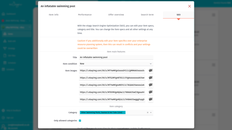 eSagu - RePricing for ebay - Ranking optimization and search optimization