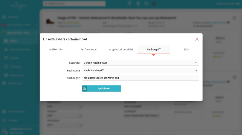 eSagu - RePricing für ebay - Suchbegriffsoptimierung für effiziente Wettbewerbsanalyse