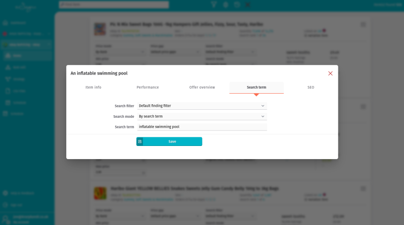 eSagu - RePricing for ebay - Search term optimization for efficient competitor analysis