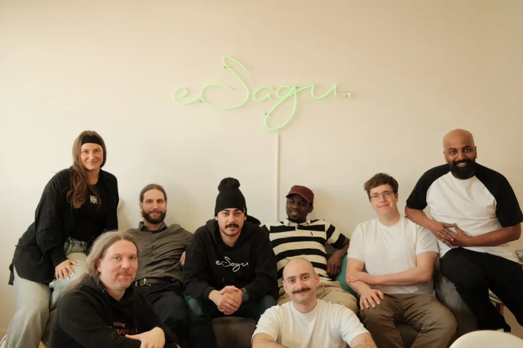 The eSagu team at a meeting