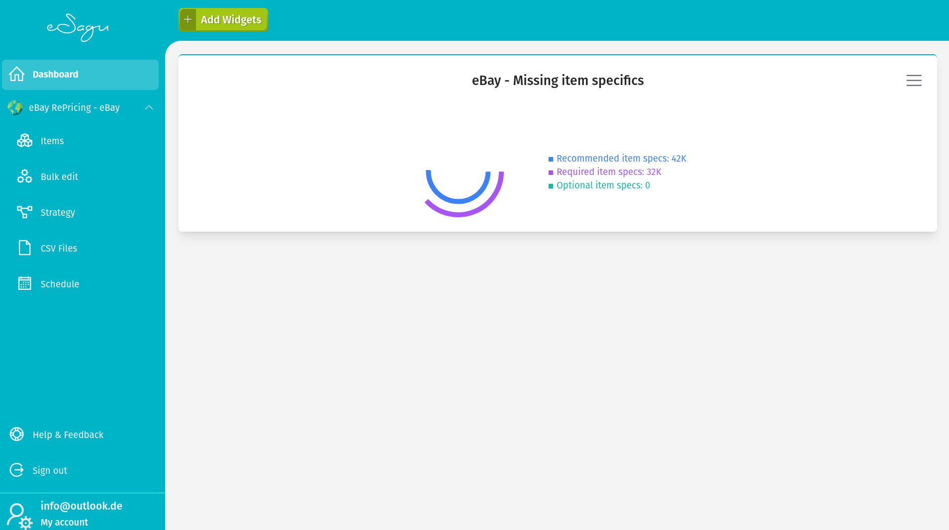 Widgets - eBay Missing item features