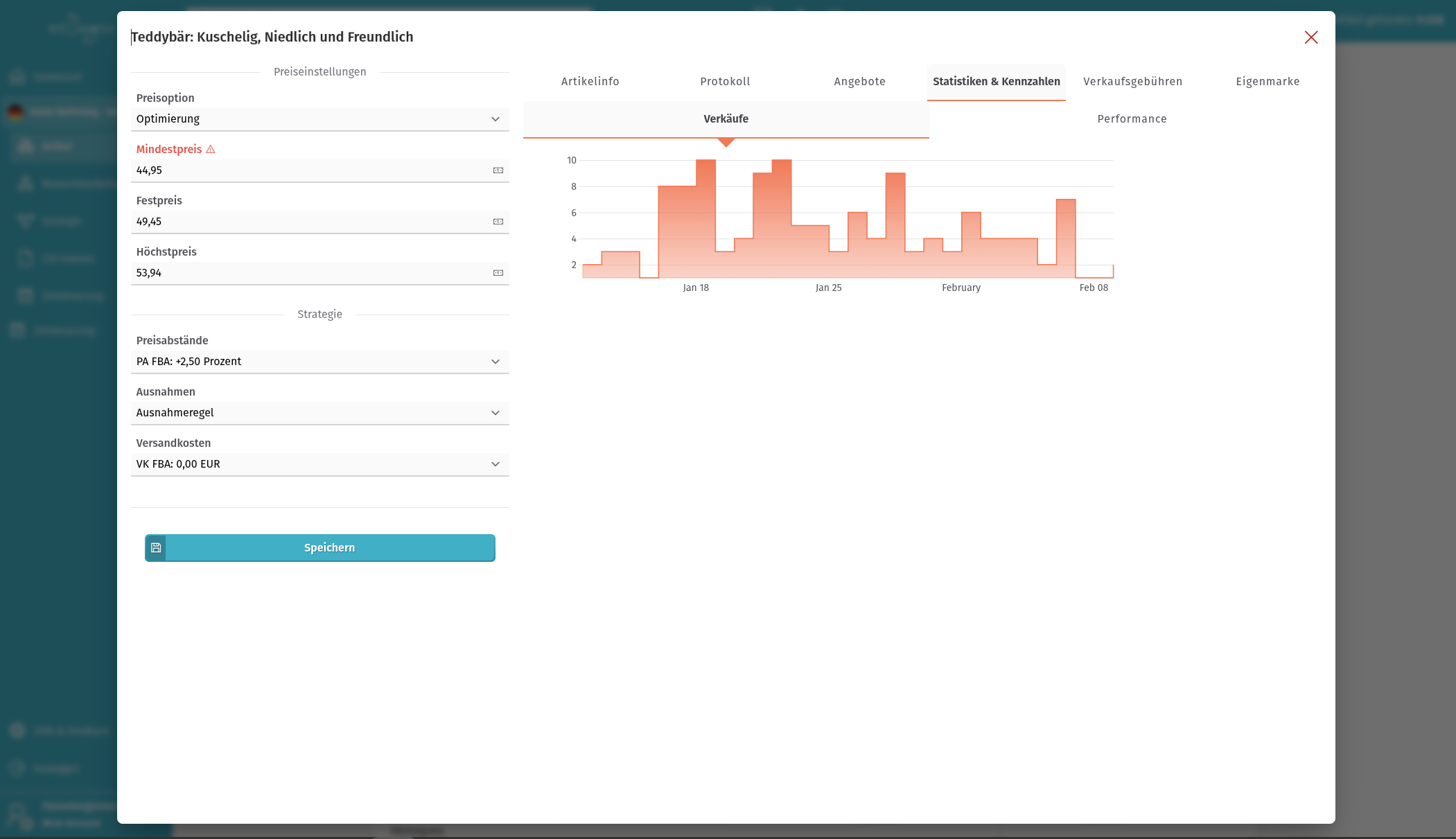 Artikel - StatistikenKennzahlen - Verkaufe