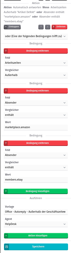 Einrichten eines Workflows zur automatische Antwort für Amazon- und eBay-Nachrichten