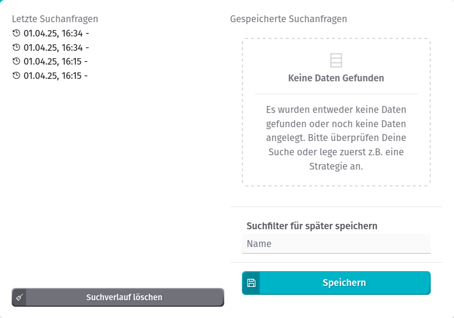 Suche speichern
