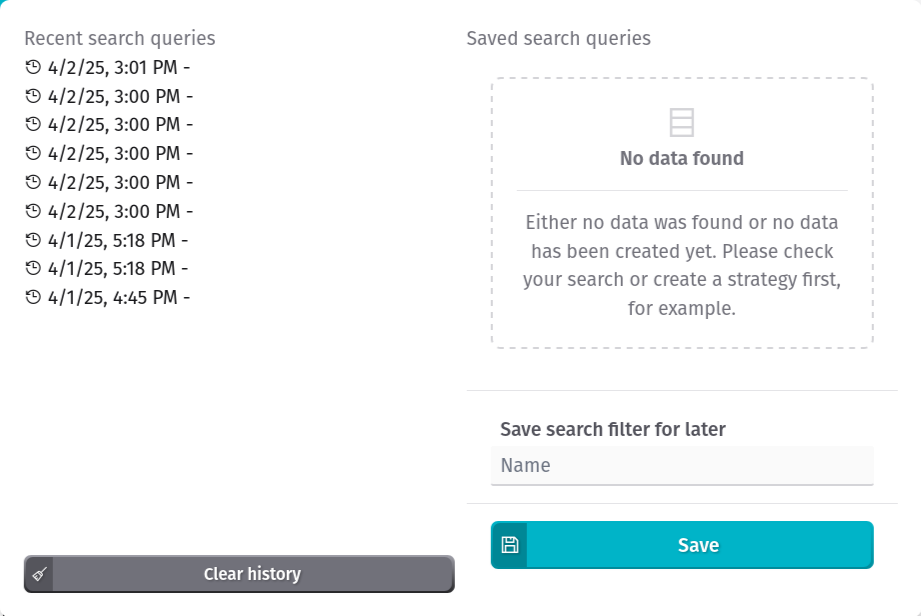 Save search
