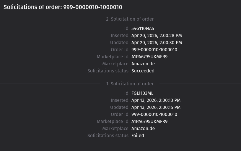 Review Requests of the Order